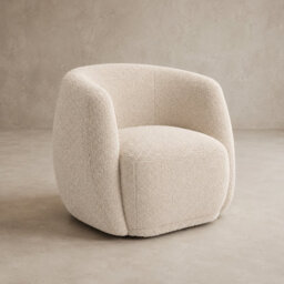 Where Saints Go Ltd Armchair George Cotton Cream Sherpa Fabric Tub Frame 66Cm By Where Saints Go - thumbnail 2