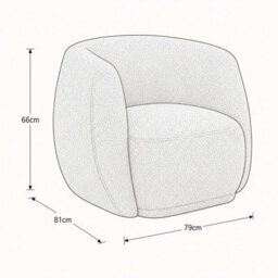 Where Saints Go Ltd Armchair George Cotton Cream Sherpa Fabric Tub Frame 66Cm By Where Saints Go - thumbnail 8
