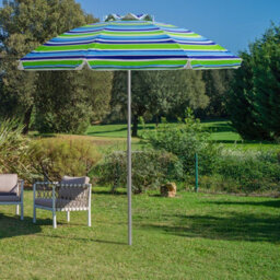 Costway 2M Patio Beach Umbrella Portable Sunshade Umbrella Upf 50+ With Sand Anchor - thumbnail 5