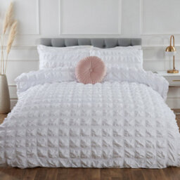 Julian Charles Home Sheraton White Super Soft Seersucker Duvet Set - thumbnail 1