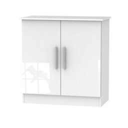 Trent 2 Door Cabinet In White Gloss (Ready Assembled)