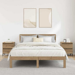 Berkfield Modern Bed Cabinets 2 Pcs Artisan Oak 40X35X50 Cm Engineered Wood - thumbnail 2