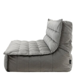 icon Kota Velvet Xl Bean Bag Sofa Grey Bean Bag Chair - thumbnail 5