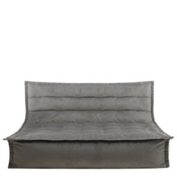 icon Kota Velvet Xl Bean Bag Sofa Grey Bean Bag Chair - thumbnail 4
