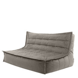 icon Kota Velvet Xl Bean Bag Sofa Grey Bean Bag Chair - thumbnail 3