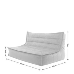 icon Kota Velvet Xl Bean Bag Sofa Grey Bean Bag Chair - thumbnail 9