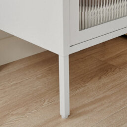 Furniturebox Uk Urbi White Metal Bedside Table - thumbnail 6