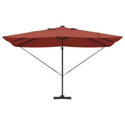 Berkfield Cantilever Roma Parasol With Leds Terracotta 352X251X265 Cm Aluminium - thumbnail 5