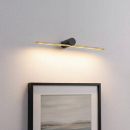 Ultra Beam Lighting Ultrabeam Picture Wall Light Fitting Black And Gold Finish 8 Watt Warm White Led 600mm Wide - thumbnail 3