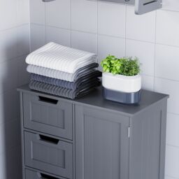 Hayle Matt Grey Freestanding Single Bathroom Drawer Cabinet (H) 810mm (W) 600mm - thumbnail 5