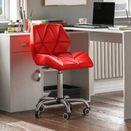 Lassic Vida Designs Geo Red Office Swivel Chair Ukfr Pu Faux Leather