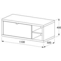 Affine Bathroom Wall Hung Vanity Unit White Basin Cabinet Storage Drawer Shelf 1100mm - thumbnail 5