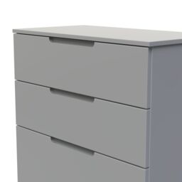 Messina Ready Assembled Matt Grey No Effect 4 Drawer Deep Chest (H)1067mm (W)740mm (D)390mm - thumbnail 2
