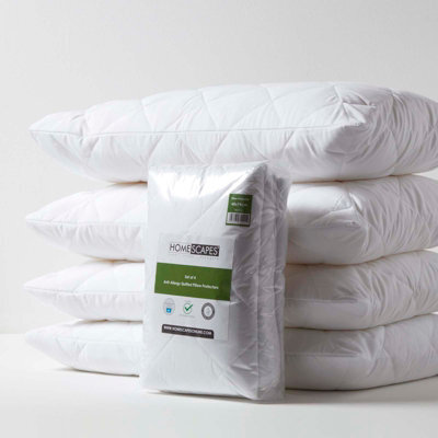 Homescapes Anti Allergy Pillow Protectors, Pack Of 4 - image 1