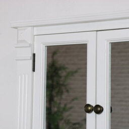 Melody Maison White Mirrored Bathroom Wall Cabinet - thumbnail 4