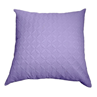 Homescapes Ultrasonic Mauve Quilted Embossed Cushion Cover, 80 X 80 Cm