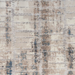 Ivory Grey Blue Abstract Pattern Bedroom & Living Room Rug -160Cm X 221Cm - thumbnail 4