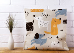 Warren Reed Designer Hand Drawn Dogs Cushions 45Cm X 45Cm - thumbnail 2