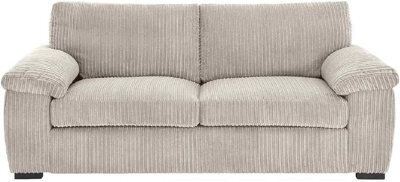 BlissFurniture Ltd Jumbo Cord Amalfi 3 Seater Sofa Stylish And Spacious Sofa For Modern Living Rooms Soft Cushions & Cozy Soft Cord Fabric In Cream - image 1