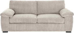 BlissFurniture Ltd Jumbo Cord Amalfi 3 Seater Sofa Stylish And Spacious Sofa For Modern Living Rooms Soft Cushions & Cozy Soft Cord Fabric In Cream