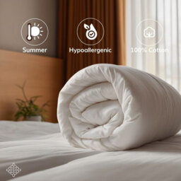 Opulent Home 4.5 Tog Summer Cool Duvet - Soft 100% Cotton, Hypoallergenic - Single - thumbnail 5