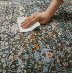 Decoranddecor Rug, Washable Rugs, Kitchen Rugs, Bath Mats, 60X90Cm, Non-Slip, Pet Friendly, Low Pile, Floral Rug - Orlina - thumbnail 3