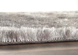 Silver Shaggy Rug, Anti-Shed Easy To Clean Rug, Handmade Plain Modern Rug For Bedroom, & Dining Room-120Cm X 170Cm - thumbnail 4