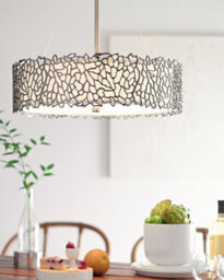 Elegant 3 Bulb Ceiling Pendant Light In Classic Pewter Finish - thumbnail 2