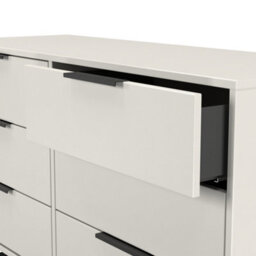 Beijing 6 Drawer Midi Chest Of Drawers In Grey Matt (Ready Assembled) - thumbnail 6