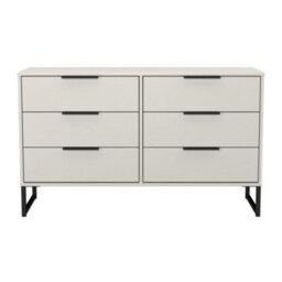 Beijing 6 Drawer Midi Chest Of Drawers In Grey Matt (Ready Assembled) - thumbnail 2