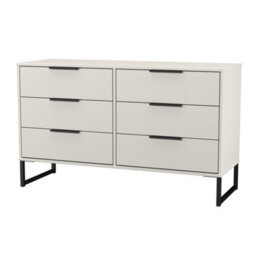 Beijing 6 Drawer Midi Chest Of Drawers In Grey Matt (Ready Assembled) - thumbnail 4