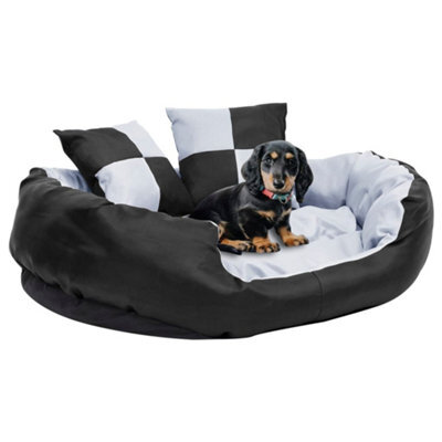 Berkfield Reversible & Washable Dog Cushion Grey And Black 85X70X20 Cm - image 1