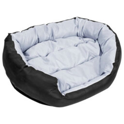 Berkfield Reversible & Washable Dog Cushion Grey And Black 85X70X20 Cm - thumbnail 8