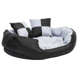 Berkfield Reversible & Washable Dog Cushion Grey And Black 85X70X20 Cm - thumbnail 2