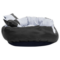 Berkfield Reversible & Washable Dog Cushion Grey And Black 85X70X20 Cm - thumbnail 4