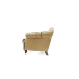 Chesterfield 3 Seater Old English Parchment Real Leather Sofa In Custom Made Victoria Style - thumbnail 7