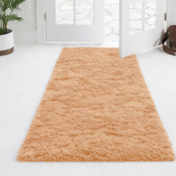Aspire Homeware Non-Slip Beige Shaggy Rug Soft Fluffy Washable, Hallways And Entryways Runner, (L)220Cm X (W)60Cm - thumbnail 1
