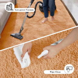 Aspire Homeware Non-Slip Beige Shaggy Rug Soft Fluffy Washable, Hallways And Entryways Runner, (L)220Cm X (W)60Cm - thumbnail 5