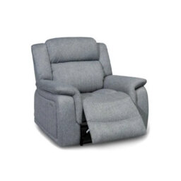Furnishings For Less UK Linden Leather Aire Fabric Manual Reclining Armchair - thumbnail 1