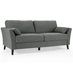 Home Detail Stella 3 Seater Sofa, Grey Linen Fabric - thumbnail 2