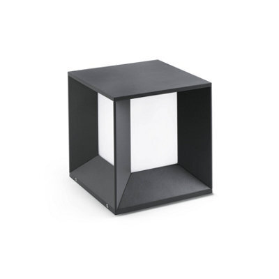 Luminosa Lighting Luminosa Mila Led Outdoor Pedestal Light White, Dark Grey Ip65 - image 1