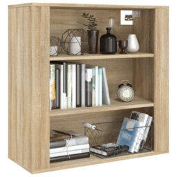 Berkfield Wall Cabinet Sonoma Oak 80X33X80 Cm Engineered Wood - thumbnail 8