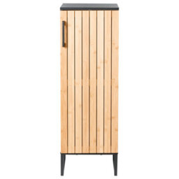Beliani Bathroom Cabinet Miscanti Bamboo 30 Cm Light Brown - thumbnail 5