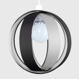 Valuelights J90 Black And Grey Modern Fabric Globe Ceiling Light Shade (D)29Cm - thumbnail 4