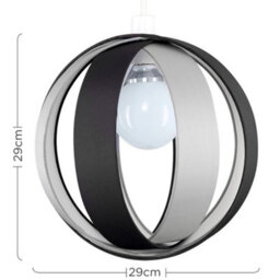 Valuelights J90 Black And Grey Modern Fabric Globe Ceiling Light Shade (D)29Cm - thumbnail 9