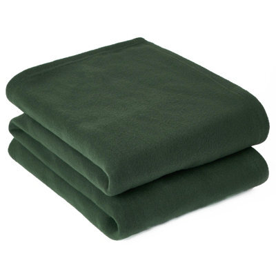 OHS Wholesale 10 X Plain Fleece Blanket Sofa Throw Joblot - image 1