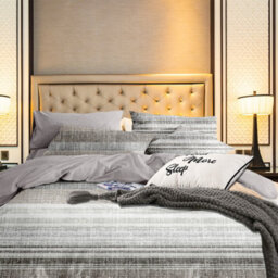 Neel Blue King Size Printed Duvet Cover & 2 Matching Pillow Cases - Grey - thumbnail 6