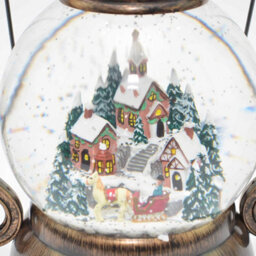 Shatchi Lantern Large Christmas Lantern Led, Glitter, Musical Light Nativity Decoration Xmas Home Decoration Gifts 28Cm - thumbnail 5