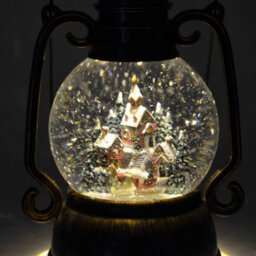 Shatchi Lantern Large Christmas Lantern Led, Glitter, Musical Light Nativity Decoration Xmas Home Decoration Gifts 28Cm - thumbnail 4