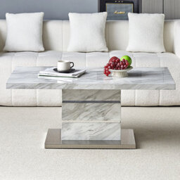 Furniture in Fashion Parini High Gloss Coffee Table In Magnesia Marble Effect - thumbnail 2